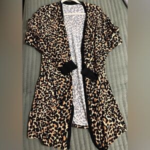 Leopard Print Women's Lightweight Cardigan